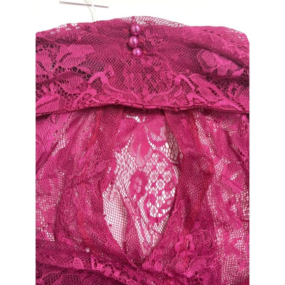 Chloe Colette The Madonna Lace Top in Hibiscus - Picture 5 of 9